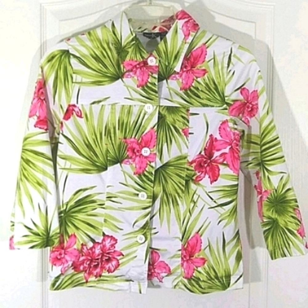 Dina K Floral Summer Jacket Size 4